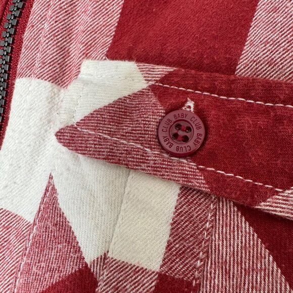 BABY CLUB peruvioan plaid fleece lined shacket size 4 youth - Picture 3 of 6